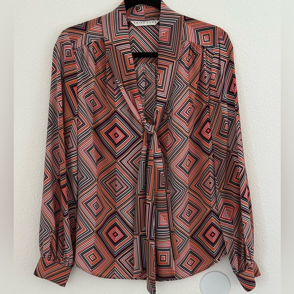 Trina Turk, silk blouse size medium